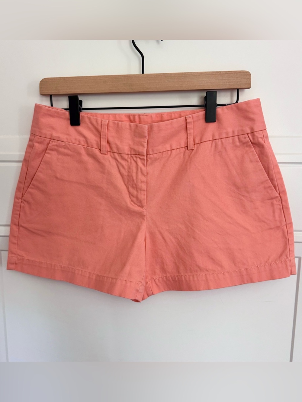 LOFT Coral Pink Cotton Bermuda Shorts, Size 2